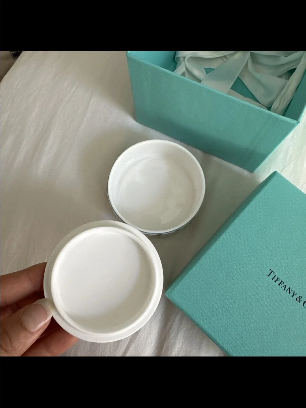 Tiffany & Co. Turquoise, White and Red Enamel Decorative Trinket Box